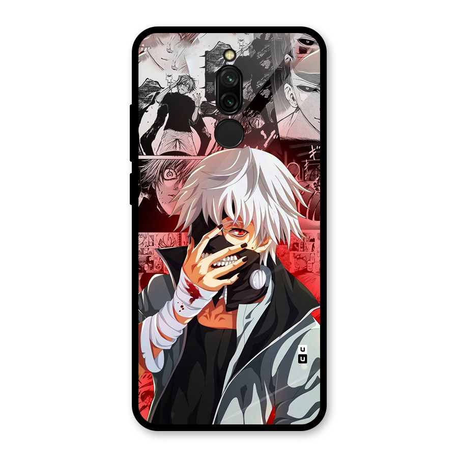Kaneki Ken Manga Style Glass Back Case for Redmi 8