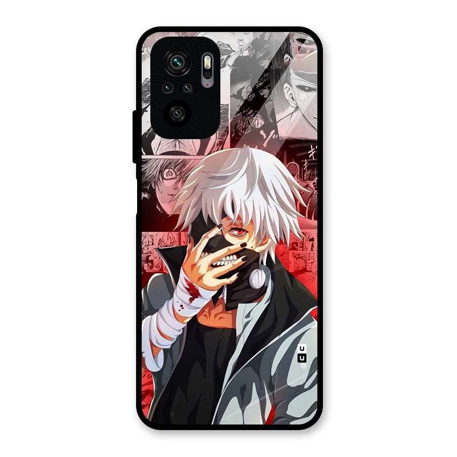 Kaneki Ken Manga Style Glass Back Case for Redmi Note 10