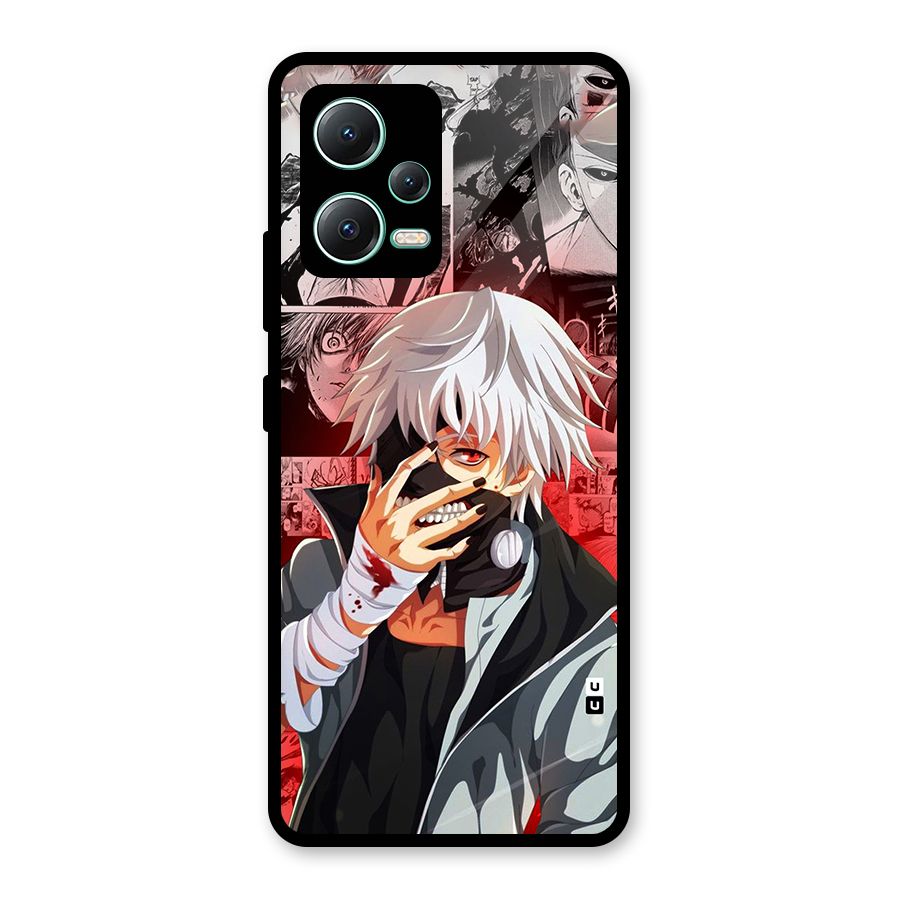 Kaneki Ken Manga Style Glass Back Case for Redmi Note 12 5G