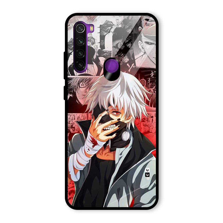 Kaneki Ken Manga Style Glass Back Case for Redmi Note 8