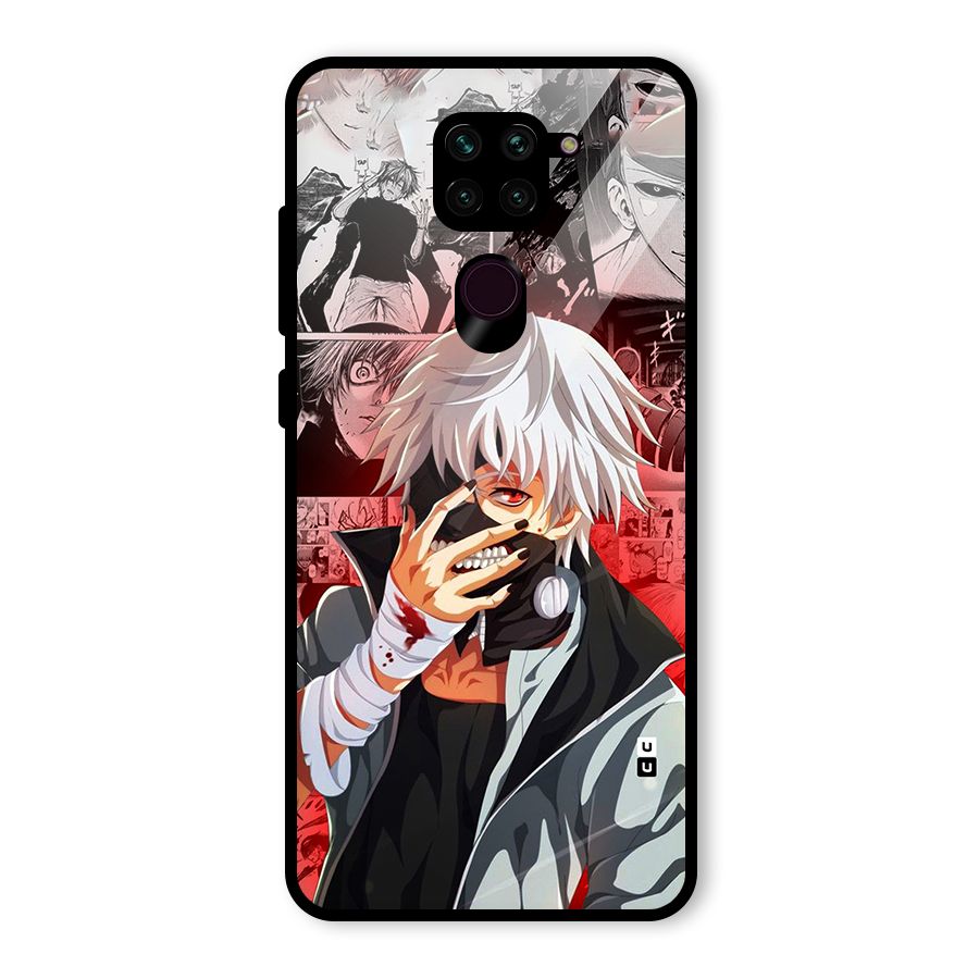 Kaneki Ken Manga Style Glass Back Case for Redmi Note 9