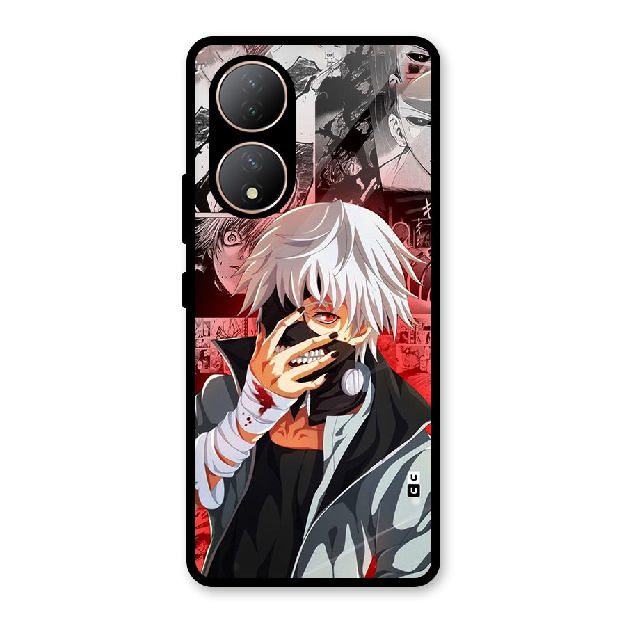 Kaneki Ken Manga Style Glass Back Case for Vivo T2