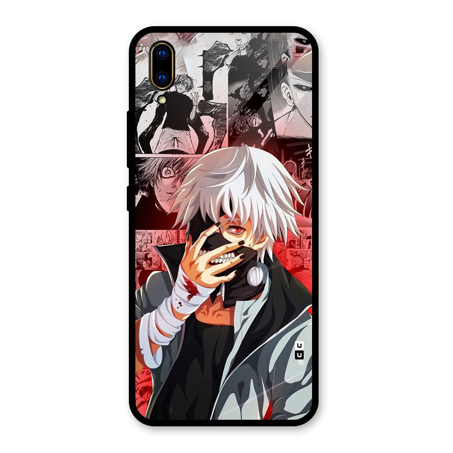 Kaneki Ken Manga Style Glass Back Case for Vivo V11 Pro