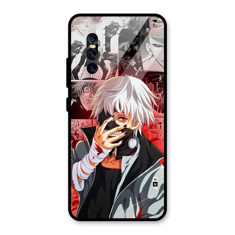 Kaneki Ken Manga Style Glass Back Case for Vivo V15 Pro