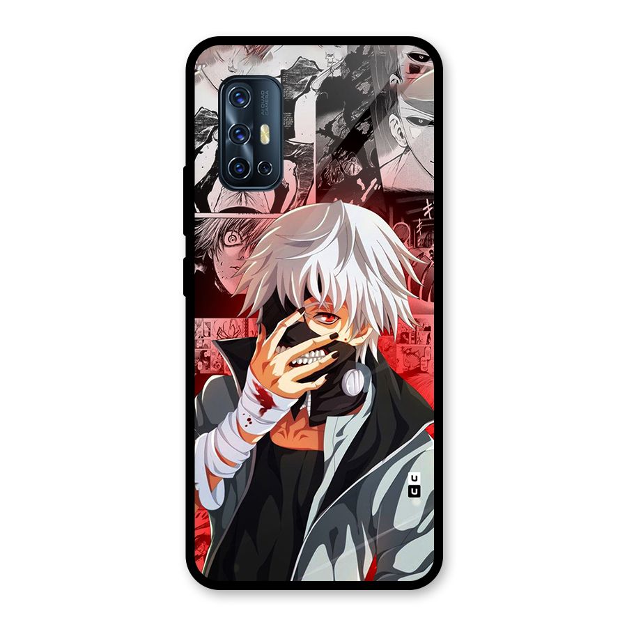 Kaneki Ken Manga Style Glass Back Case for Vivo V17