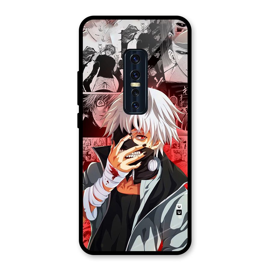 Kaneki Ken Manga Style Glass Back Case for Vivo V17 Pro