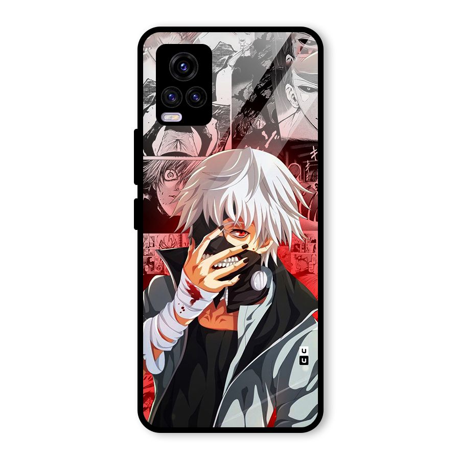 Kaneki Ken Manga Style Glass Back Case for Vivo V20 2021