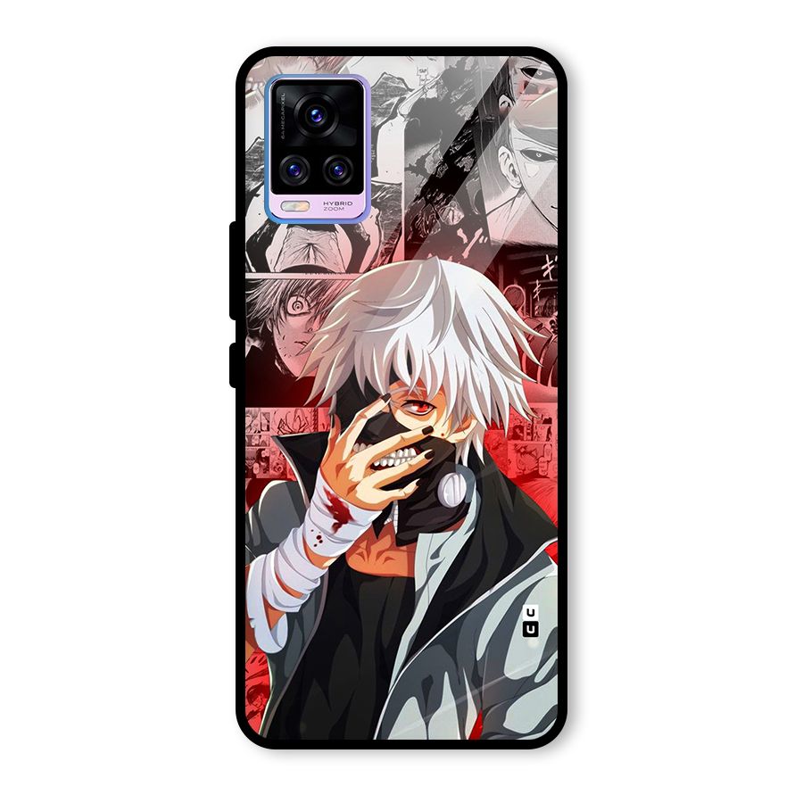 Kaneki Ken Manga Style Glass Back Case for Vivo V20 Pro