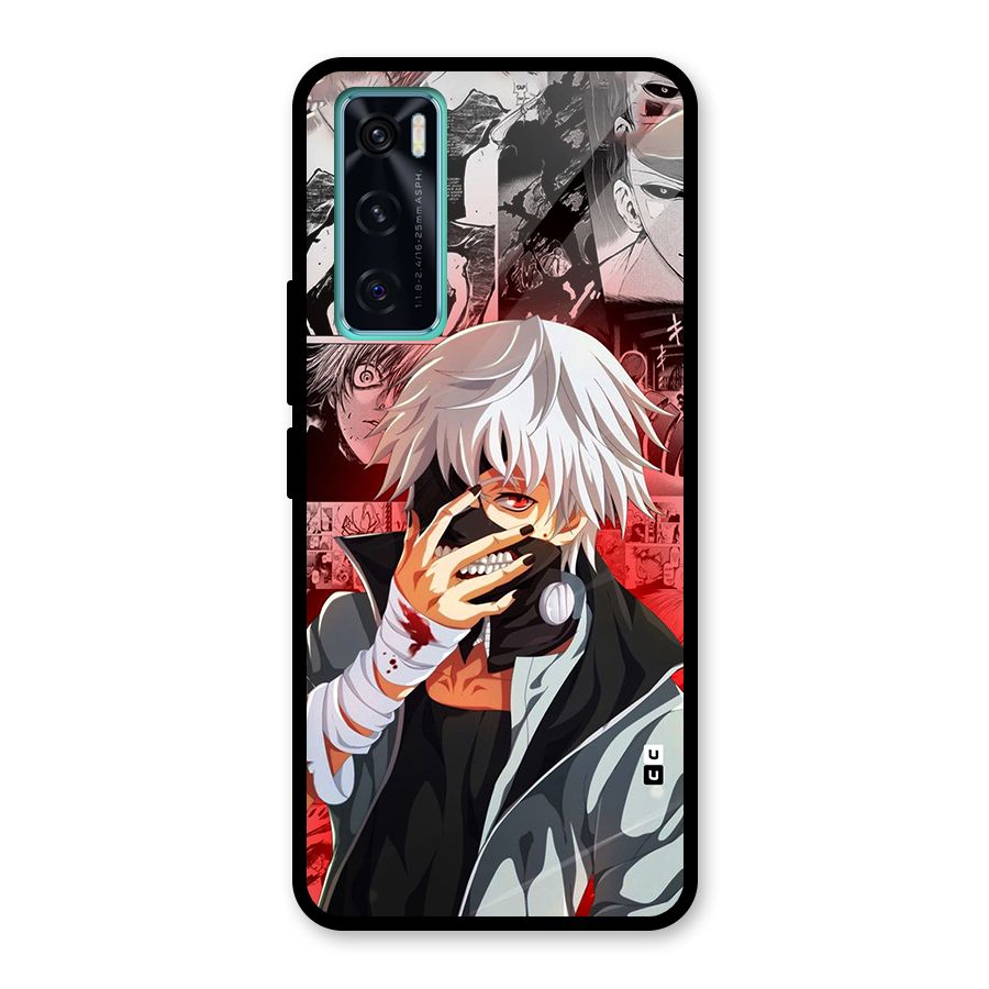 Kaneki Ken Manga Style Glass Back Case for Vivo V20 SE