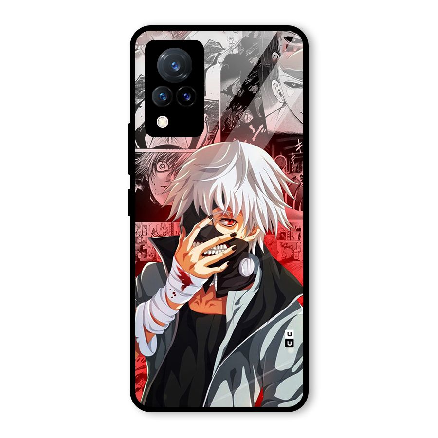 Kaneki Ken Manga Style Glass Back Case for Vivo V21 5G