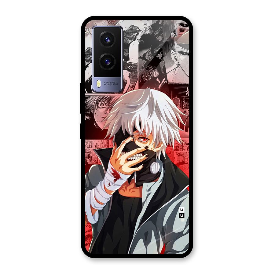 Kaneki Ken Manga Style Glass Back Case for Vivo V21e 5G
