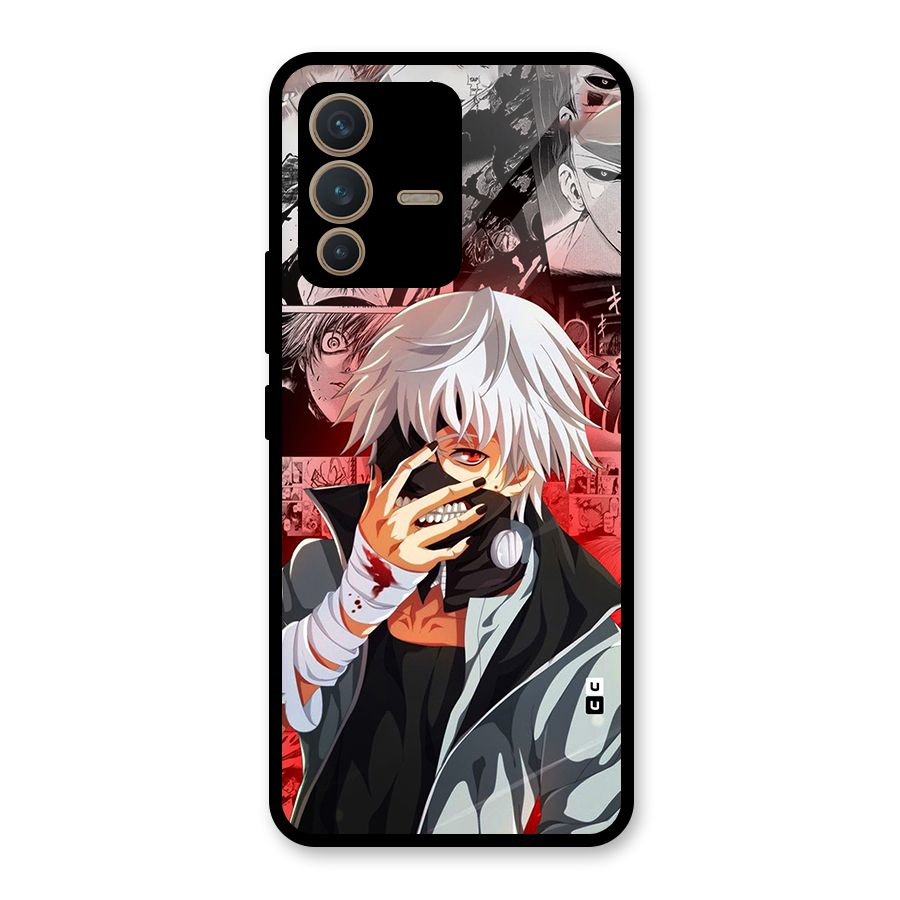 Kaneki Ken Manga Style Glass Back Case for Vivo V23 5G