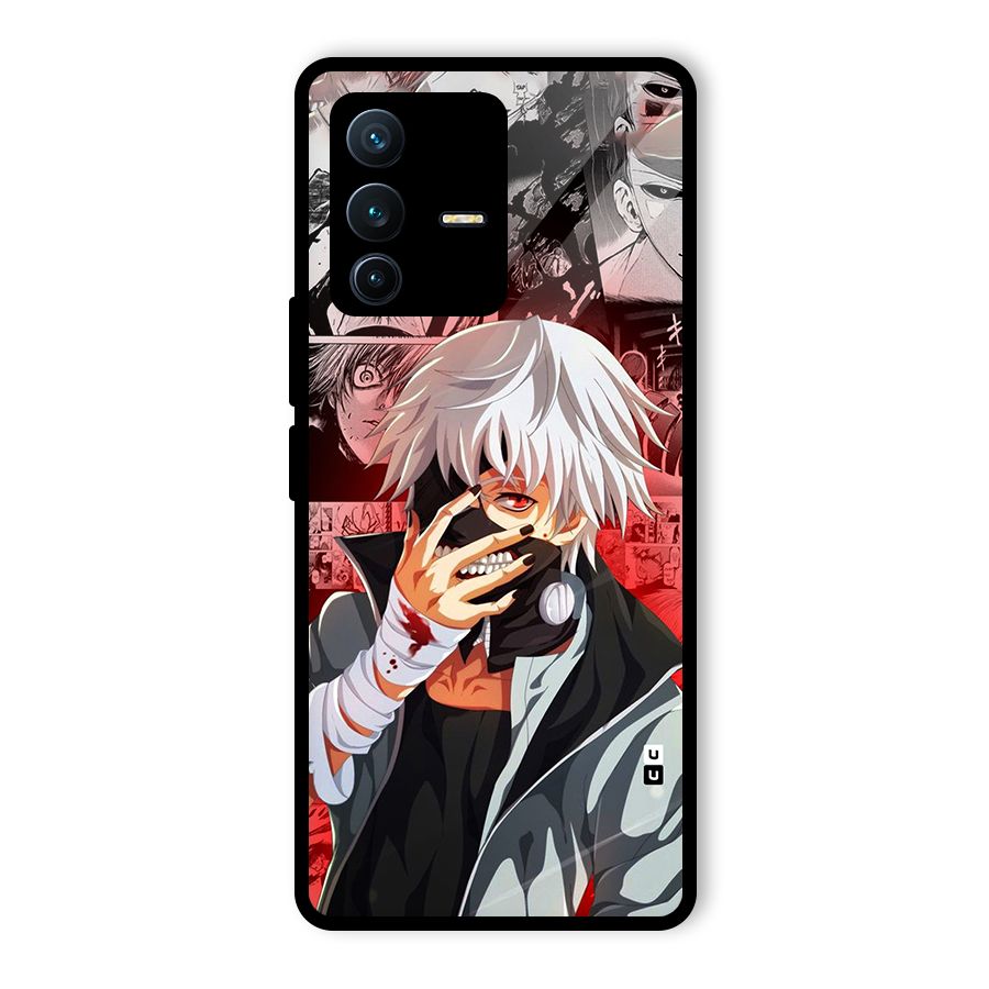 Kaneki Ken Manga Style Glass Back Case for Vivo V23 Pro
