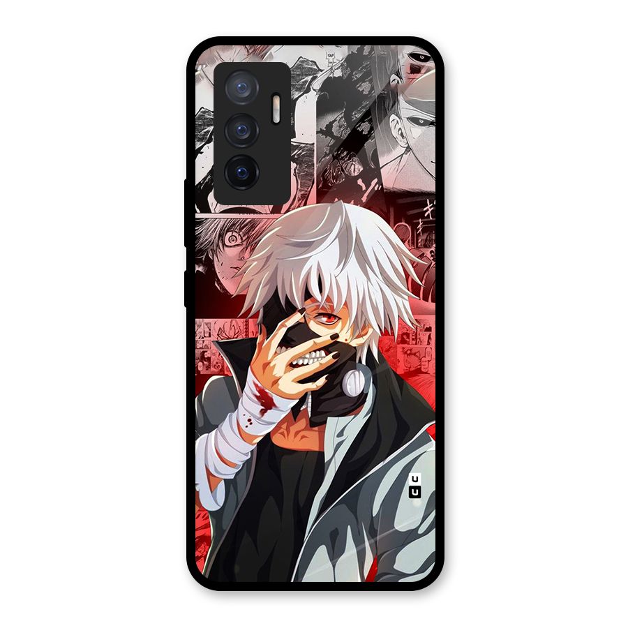 Kaneki Ken Manga Style Glass Back Case for Vivo V23e