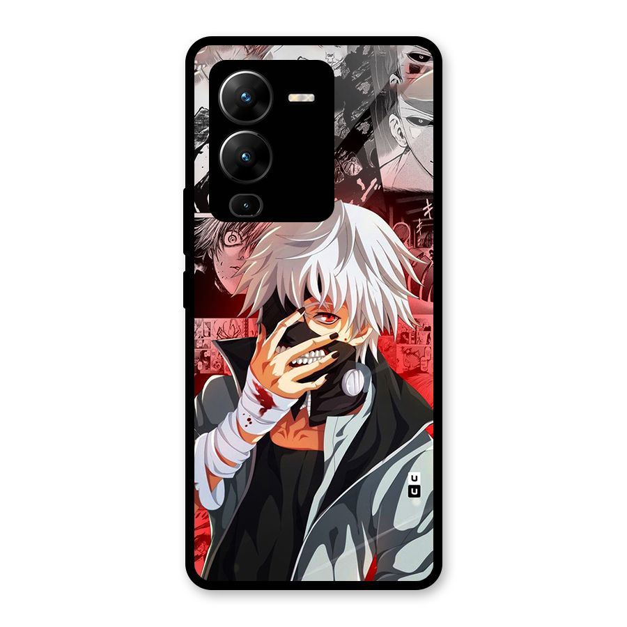 Kaneki Ken Manga Style Glass Back Case for Vivo V25 Pro