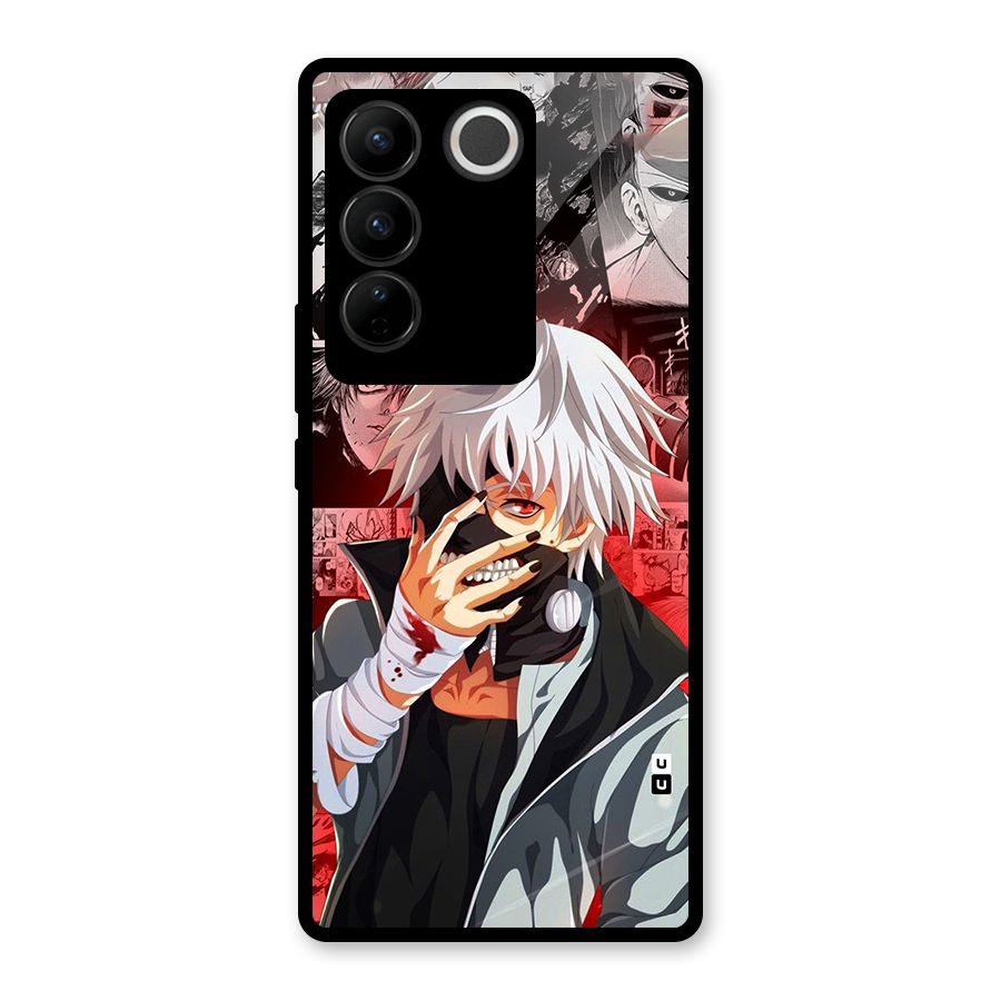 Kaneki Ken Manga Style Glass Back Case for Vivo V27