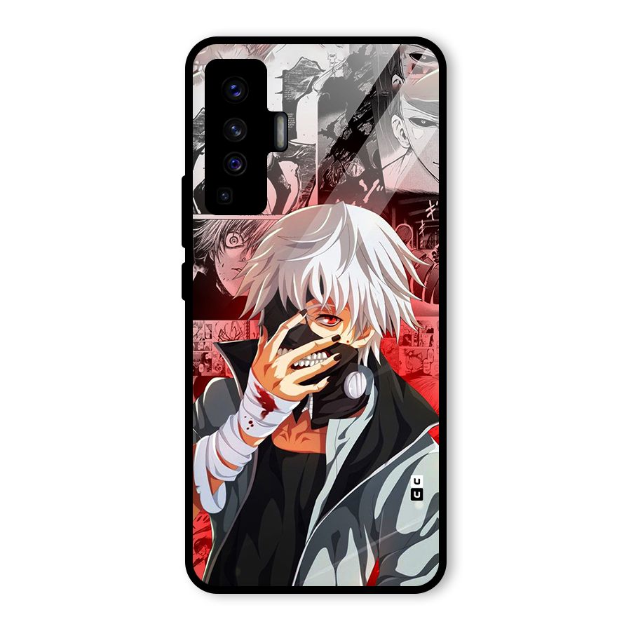 Kaneki Ken Manga Style Glass Back Case for Vivo X50