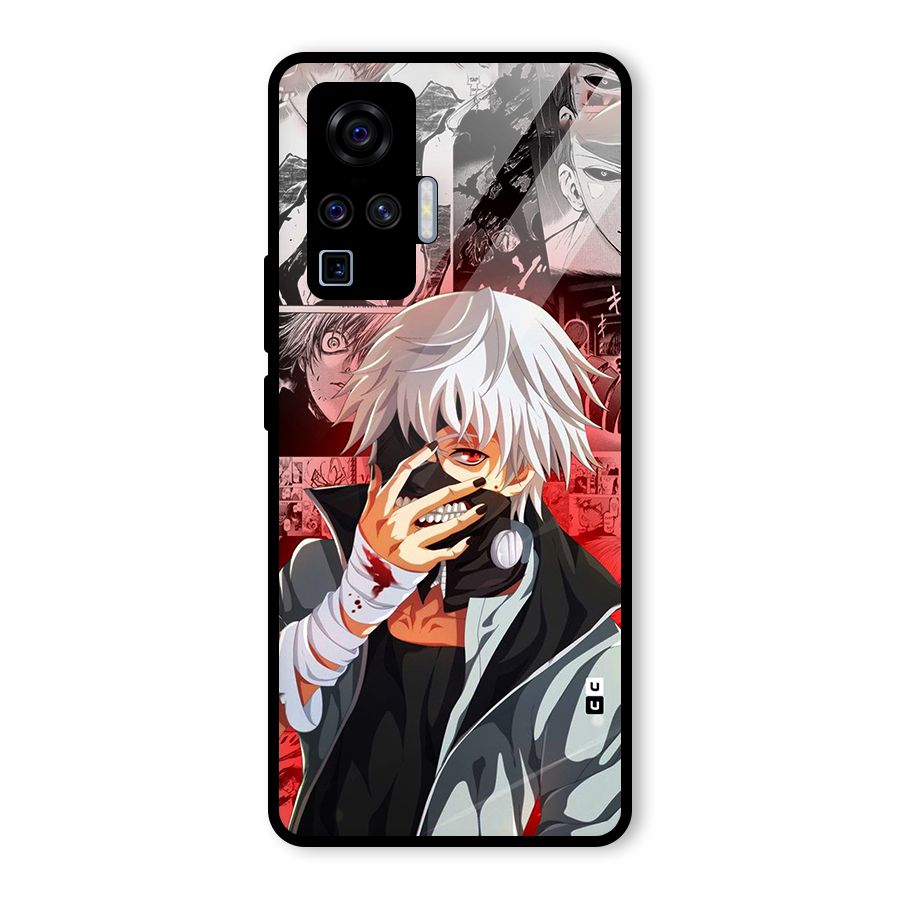 Kaneki Ken Manga Style Glass Back Case for Vivo X50 Pro