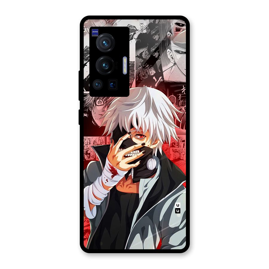 Kaneki Ken Manga Style Glass Back Case for Vivo X70 Pro