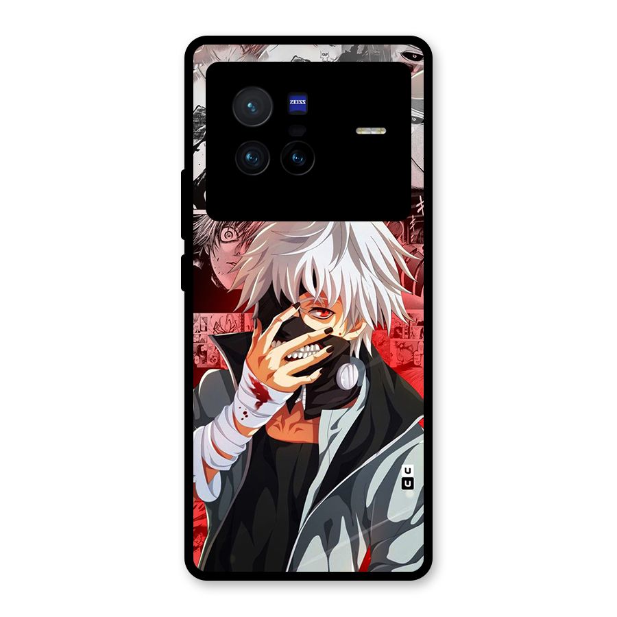 Kaneki Ken Manga Style Glass Back Case for Vivo X80