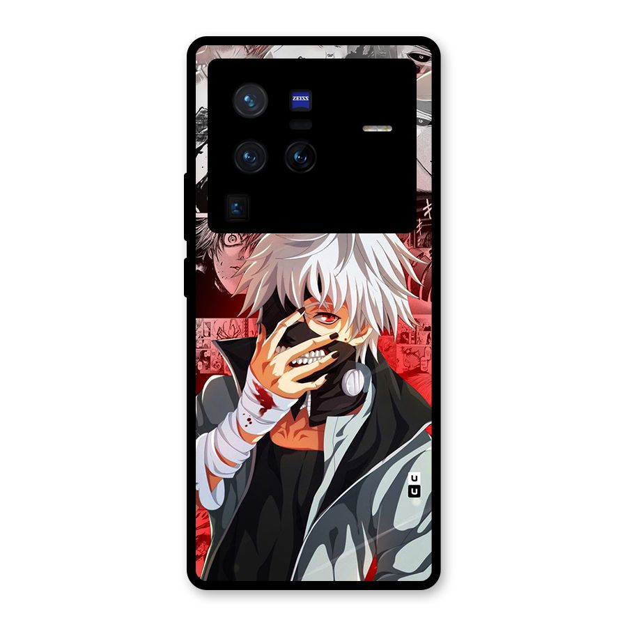 Kaneki Ken Manga Style Glass Back Case for Vivo X80 Pro