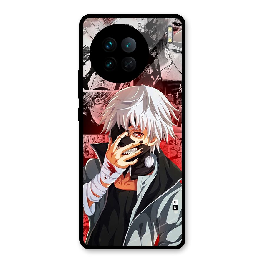 Kaneki Ken Manga Style Glass Back Case for Vivo X90