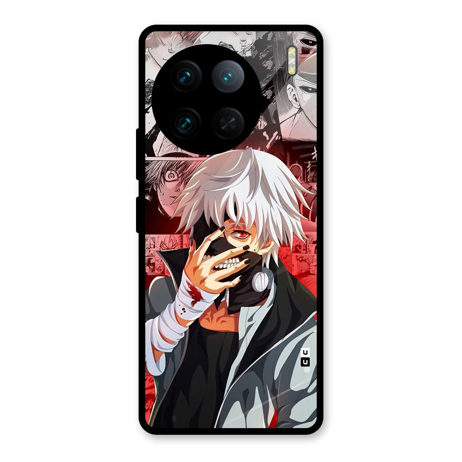 Kaneki Ken Manga Style Glass Back Case for Vivo X90 Pro