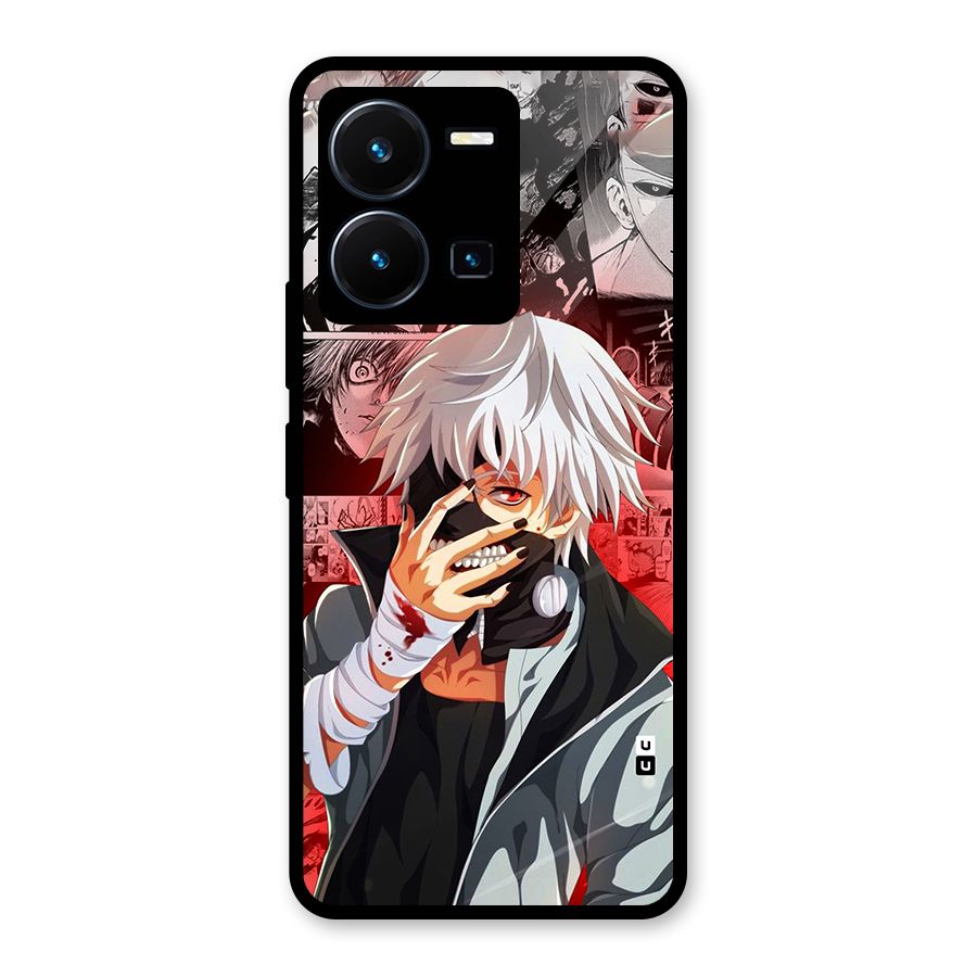 Kaneki Ken Manga Style Glass Back Case for Vivo Y35