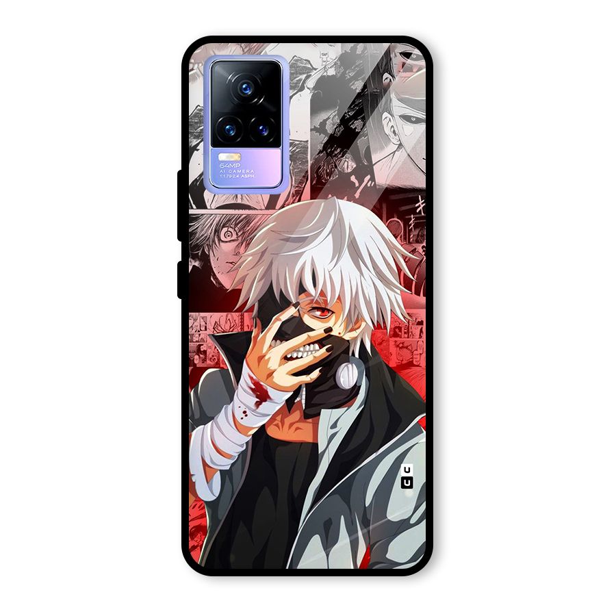 Kaneki Ken Manga Style Glass Back Case for Vivo Y73