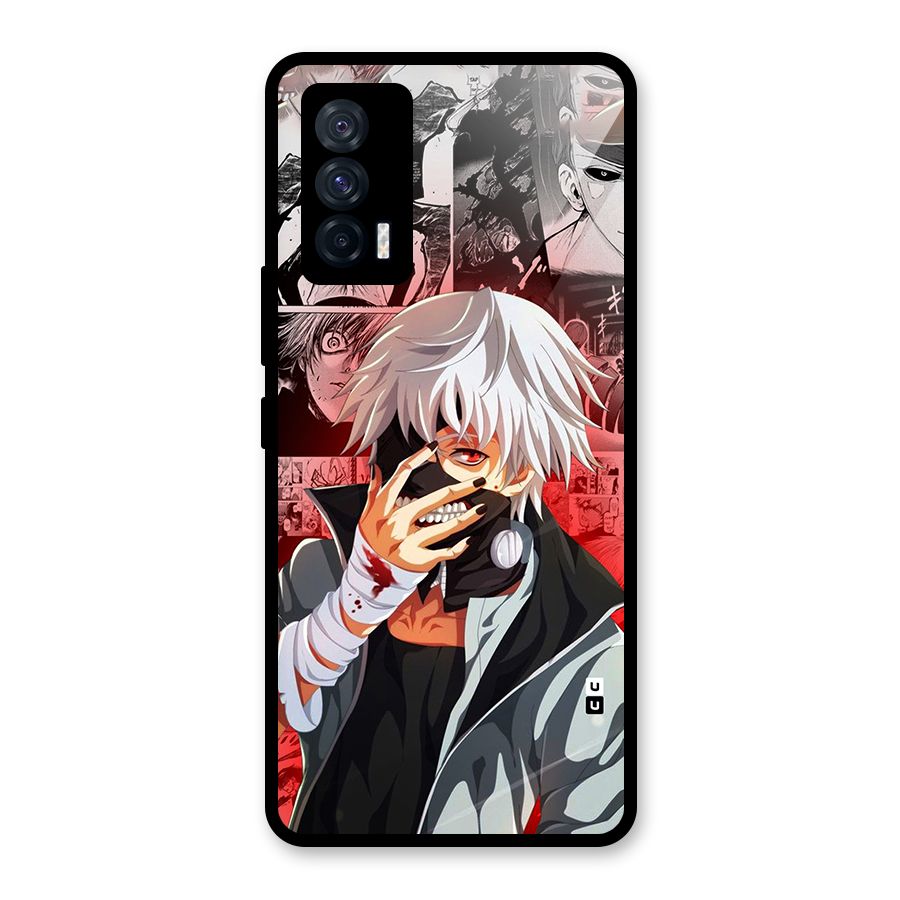 Kaneki Ken Manga Style Glass Back Case for Vivo iQOO 7 5G