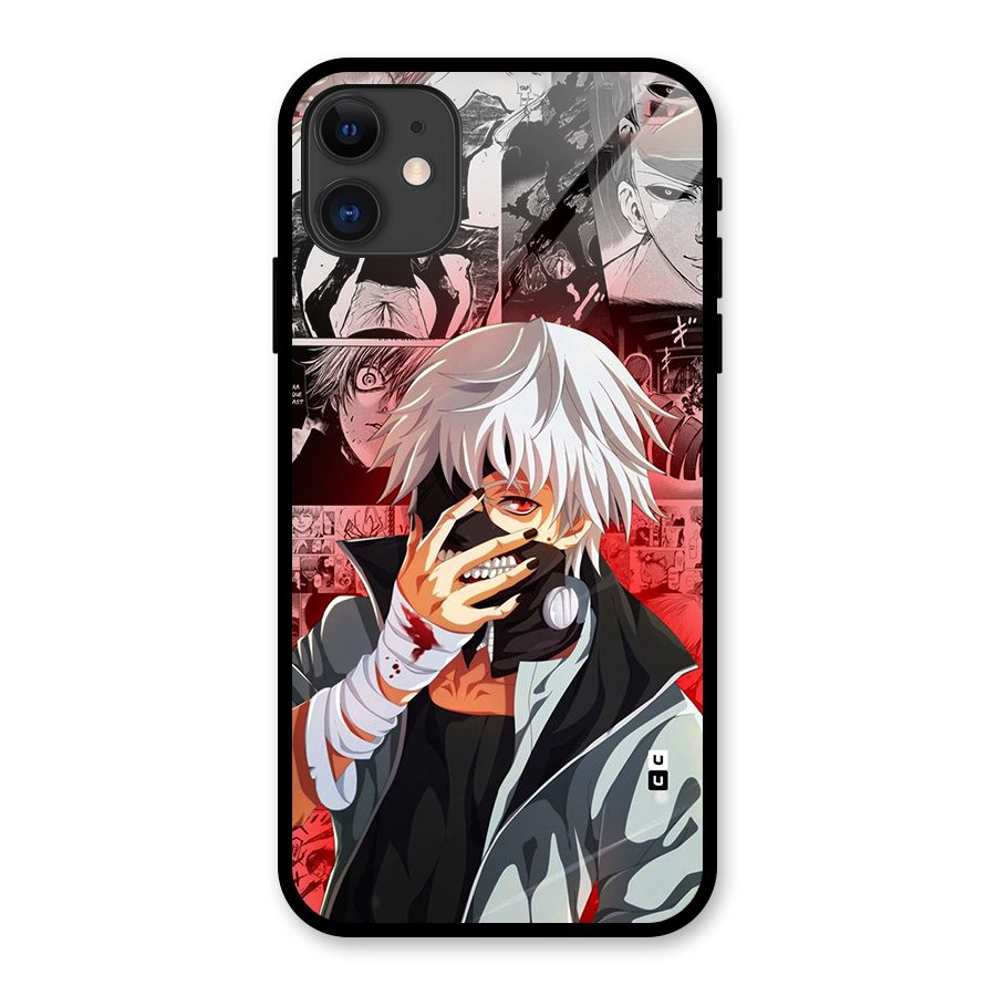 Kaneki Ken Manga Style Glass Back Case for iPhone 11