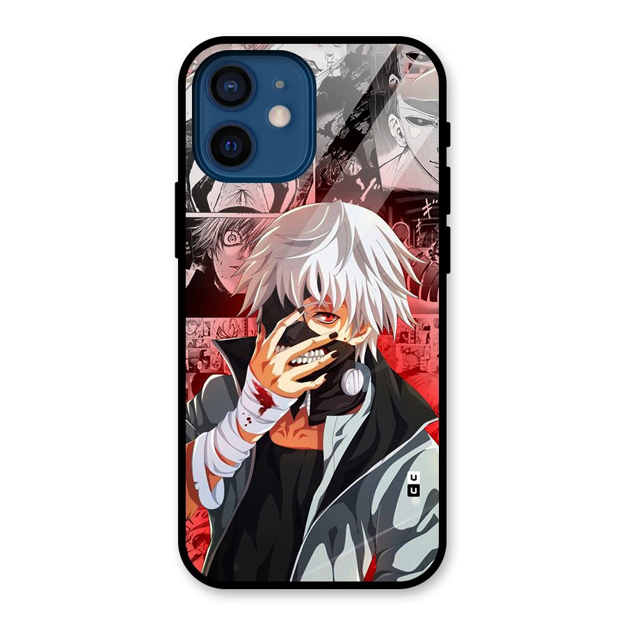 Kaneki Ken Manga Style Glass Back Case for iPhone 12 Mini