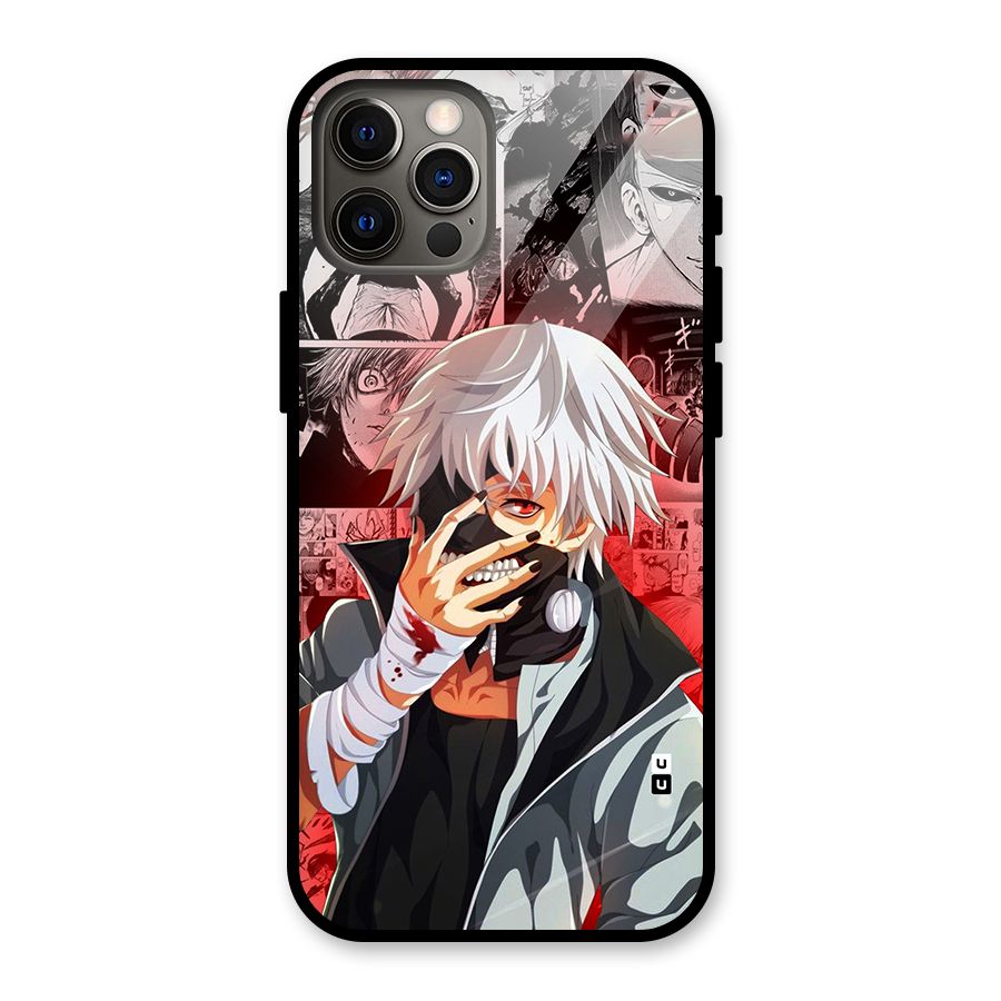 Kaneki Ken Manga Style Glass Back Case for iPhone 12 Pro