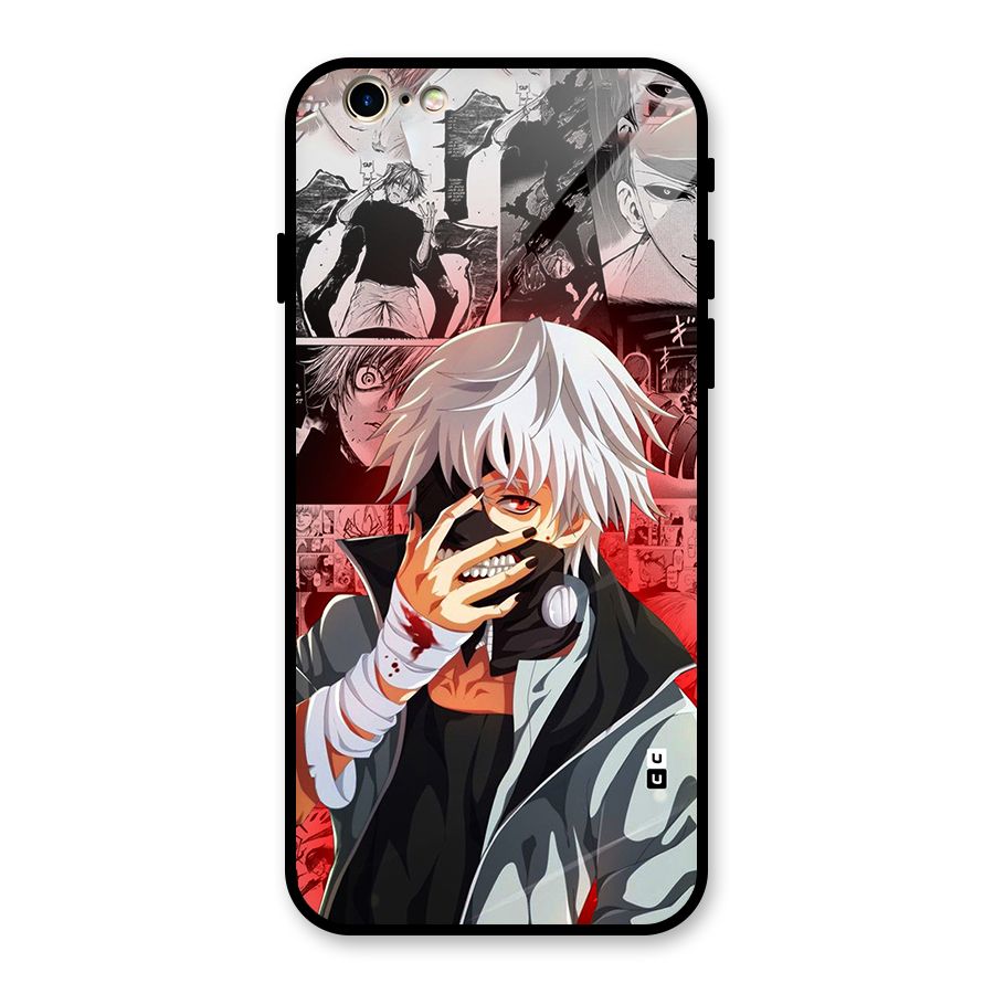 Kaneki Ken Manga Style Glass Back Case for iPhone 6 6S
