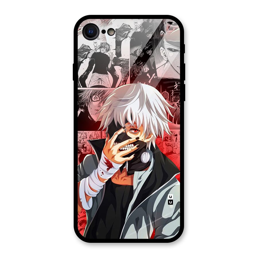 Kaneki Ken Manga Style Glass Back Case for iPhone 7