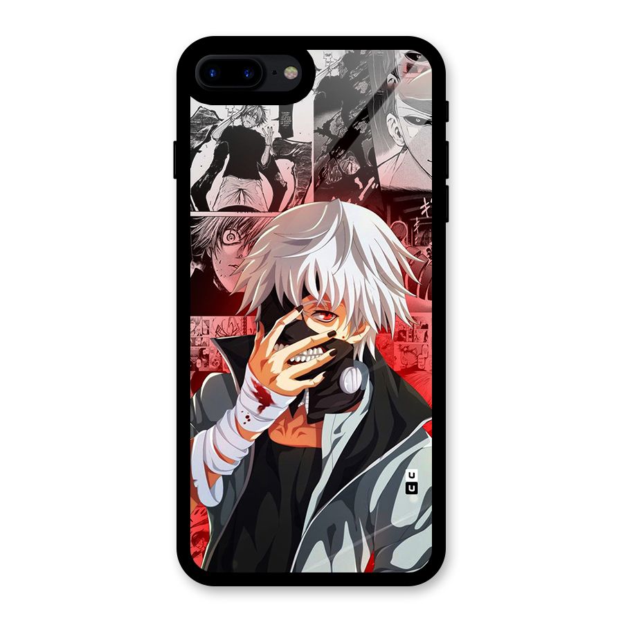 Kaneki Ken Manga Style Glass Back Case for iPhone 7 Plus
