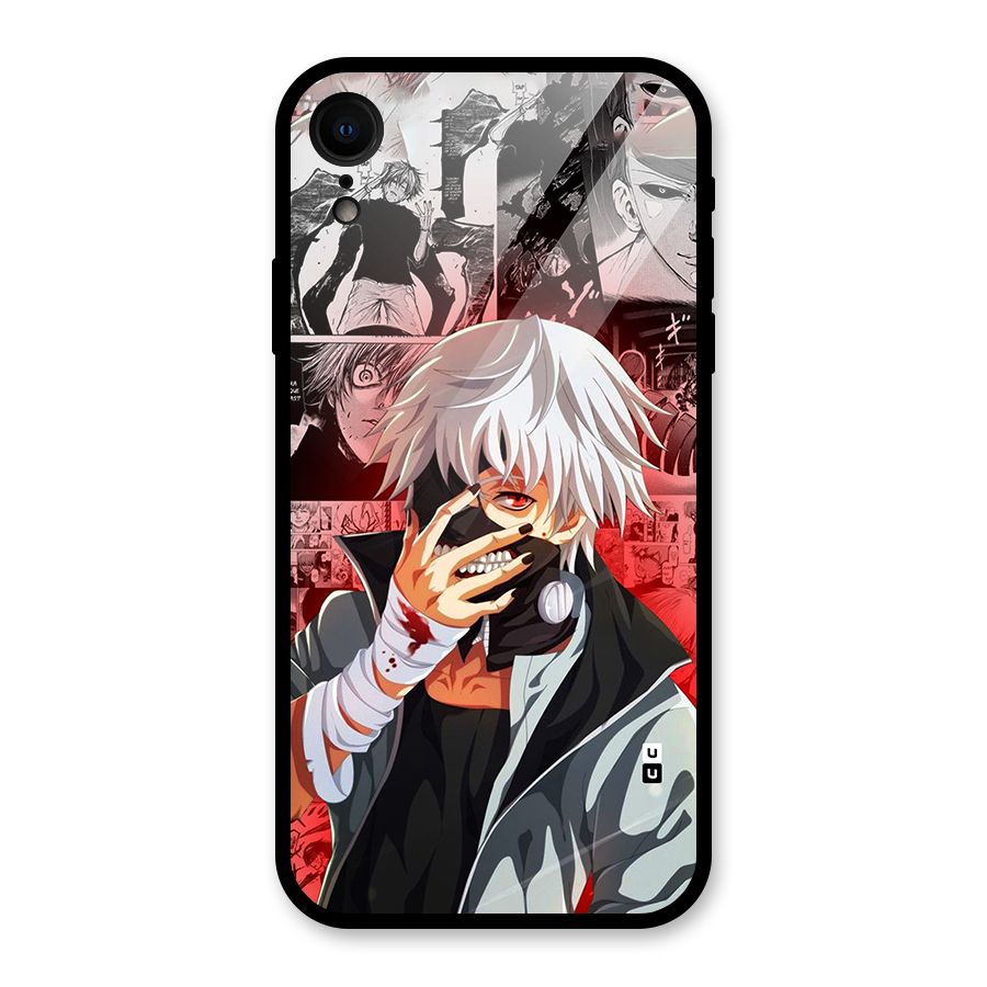 Kaneki Ken Manga Style Glass Back Case for iPhone XR