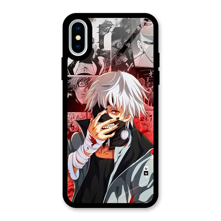 Kaneki Ken Manga Style Glass Back Case for iPhone XS