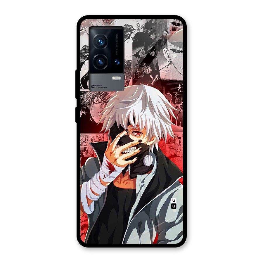 Kaneki Ken Manga Style Glass Back Case for iQOO 9 5G
