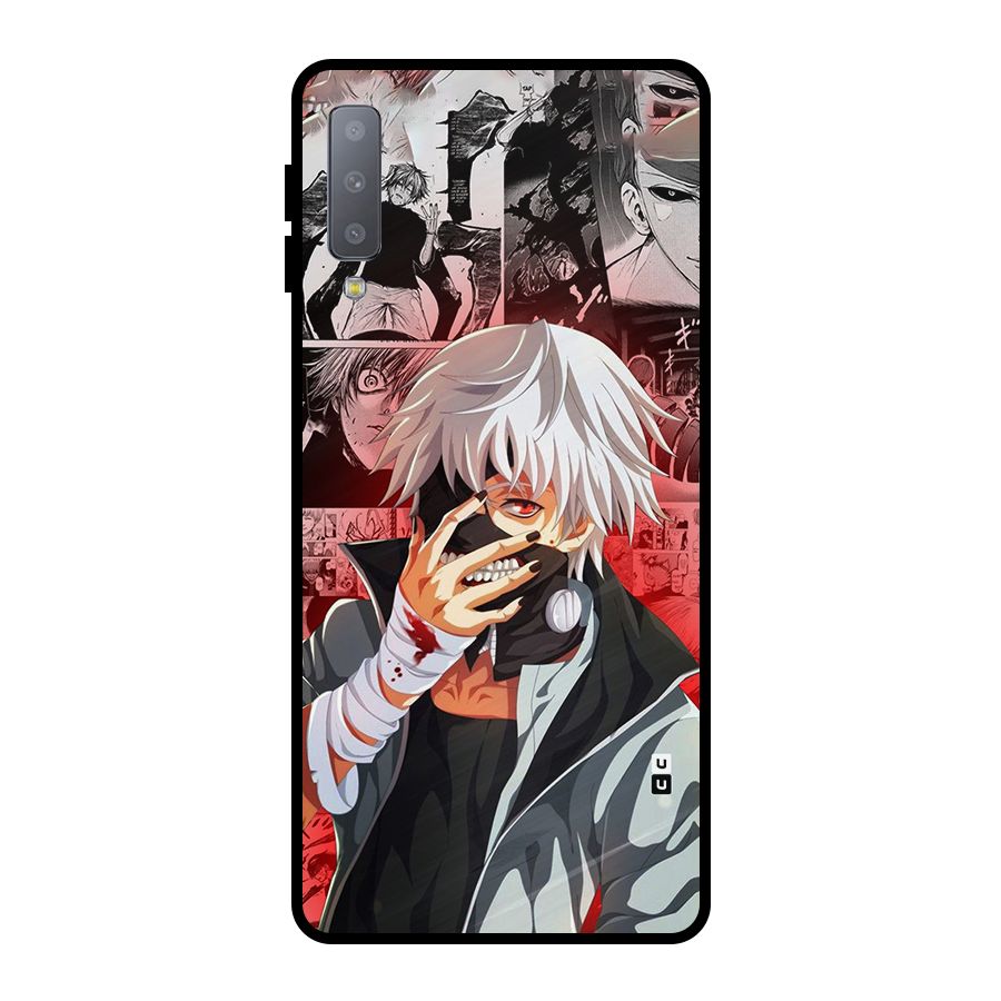 Kaneki Ken Manga Style Metal Back Case for Galaxy A7 (2018)