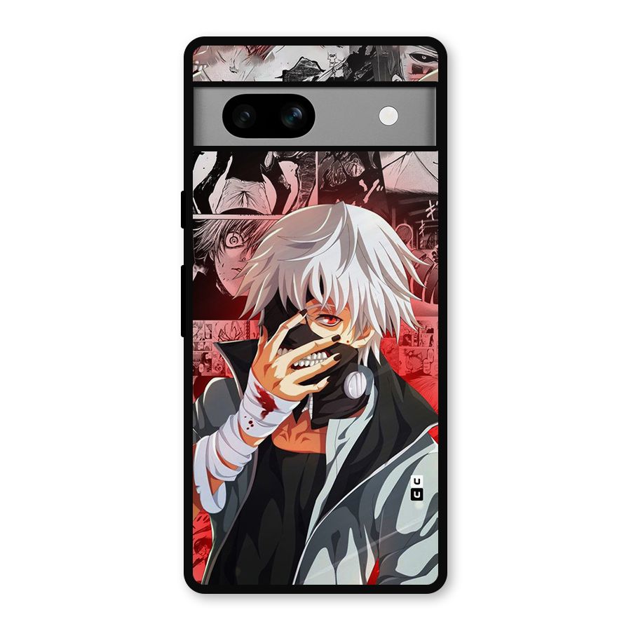 Kaneki Ken Manga Style Metal Back Case for Google Pixel 7a