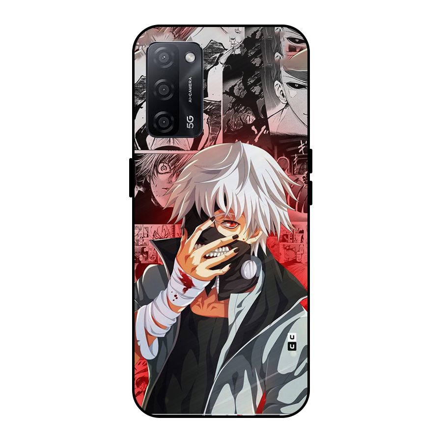 Kaneki Ken Manga Style Metal Back Case for Oppo A53s 5G