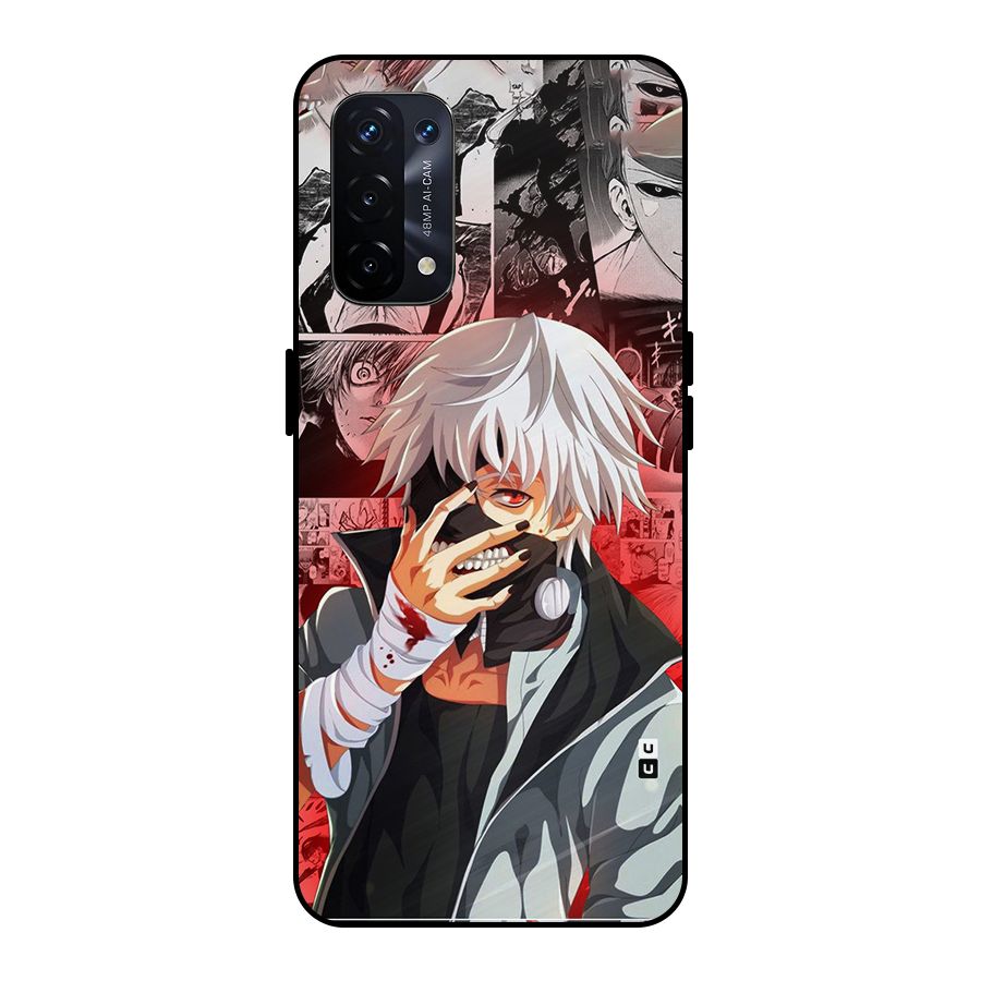 Kaneki Ken Manga Style Metal Back Case for Oppo A74 5G