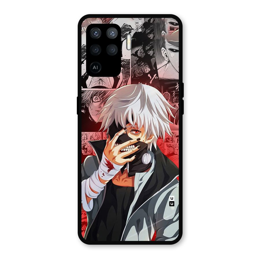 Kaneki Ken Manga Style Metal Back Case for Oppo F19 Pro