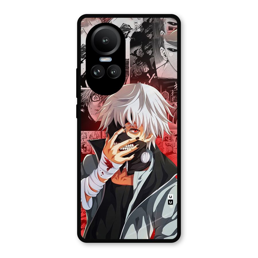 Kaneki Ken Manga Style Metal Back Case for Oppo Reno10 Pro
