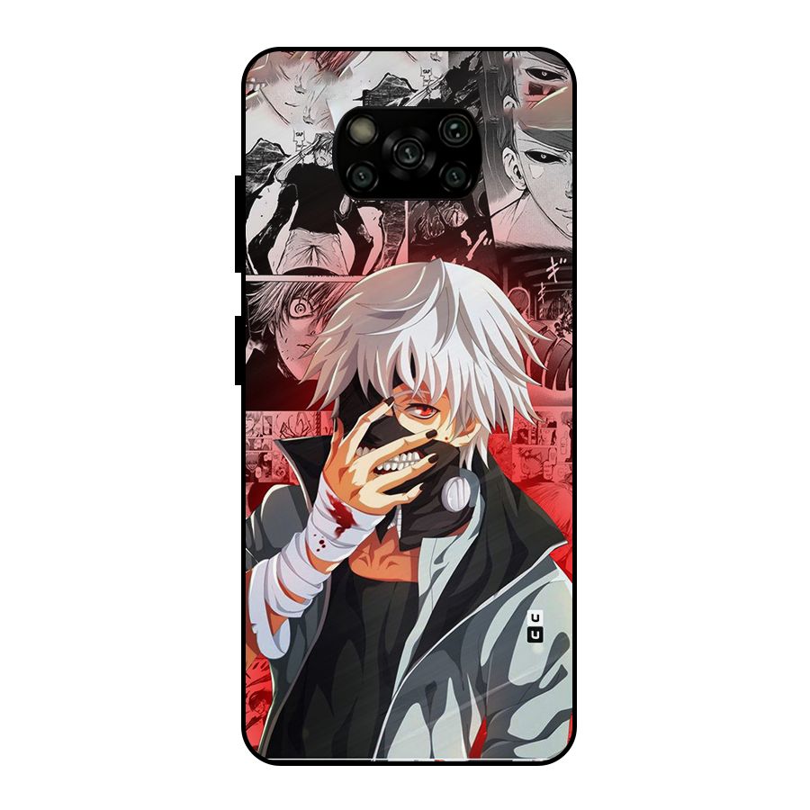 Kaneki Ken Manga Style Metal Back Case for Poco X3