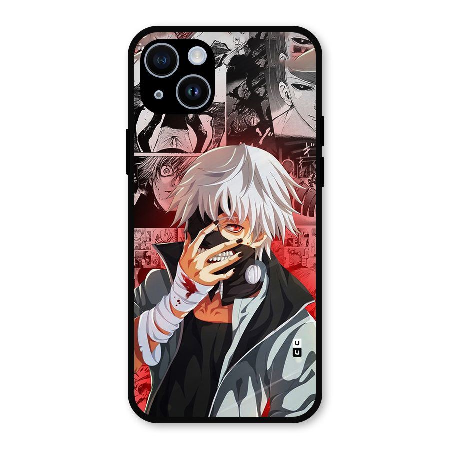 Kaneki Ken Manga Style Metal Back Case for iPhone 14