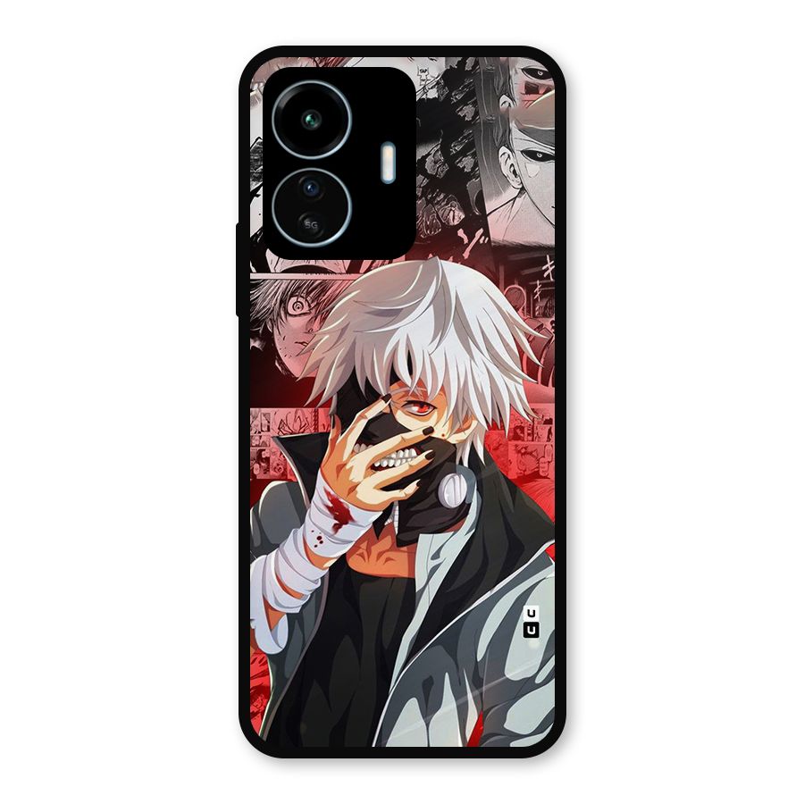 Kaneki Ken Manga Style Metal Back Case for vivo iQOO Z6 Lite 5G
