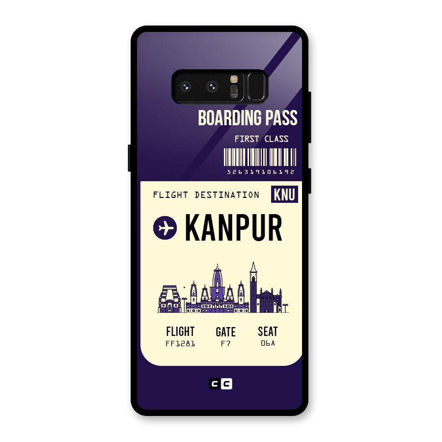 Kanpur Boarding Pass Glass Back Case for Galaxy Note 8