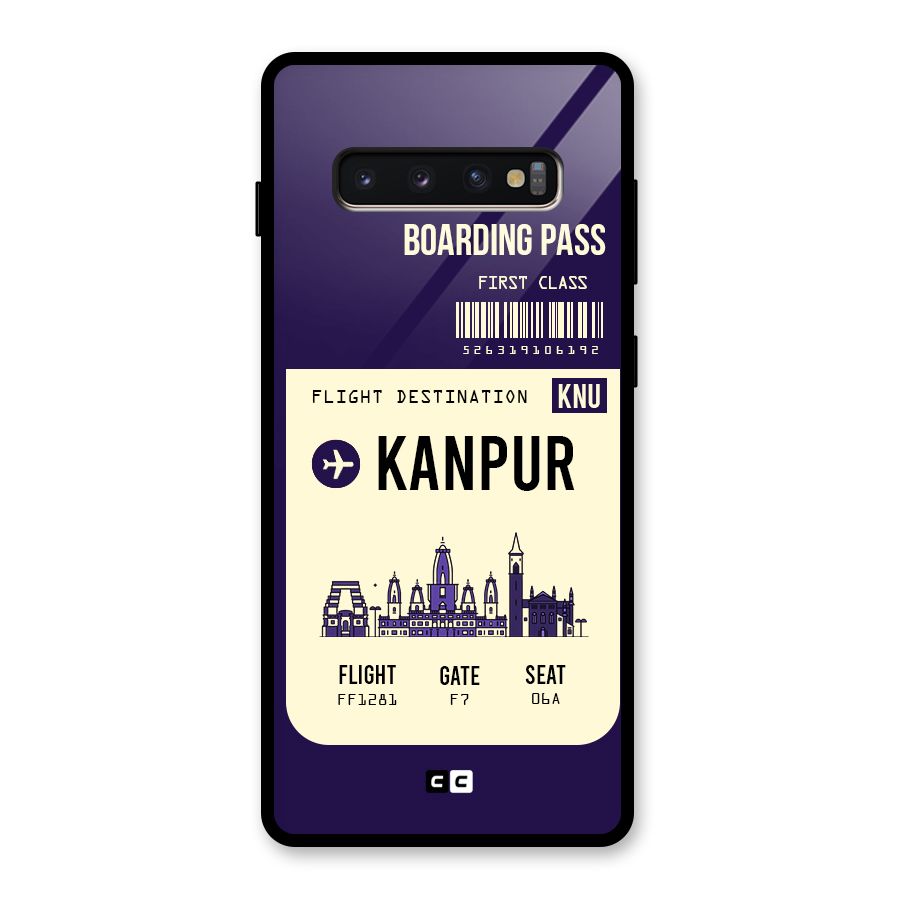 Kanpur Boarding Pass Glass Back Case for Galaxy S10 Plus